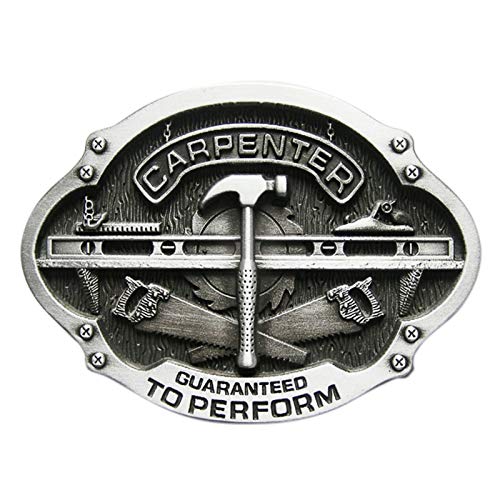 Piratenladen CARPENTER Buckle, Zimmermann, Schreiner, Werkzeug, Beruf, Gürtelschnalle von Piratenladen