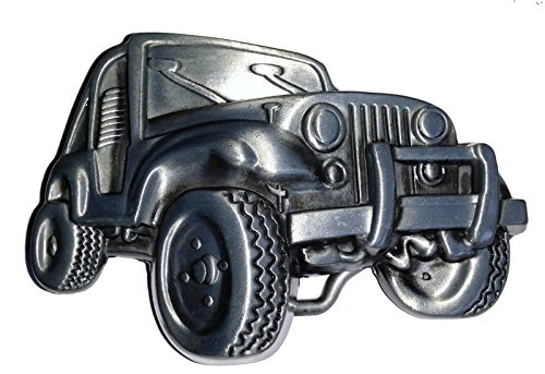 Piratenladen Jeep - Buckle in mattem Silber, TOP - Gürtelschnalle von Piratenladen