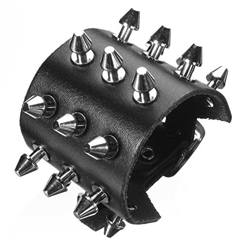 Piratenladen Leder Nieten Armband, Echtleder, 5 cm breit, 12 mm hohe Killernieten, Punk Piratenladen Leder Nieten Armband, Echtleder, 5 cm breit, 12 mm hohe Killernieten, Punk von Piratenladen