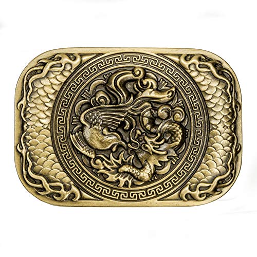 Piratenladen Messing Buckle, Drachen, Drache, Fantasy, Fabelwesen, Gürtelschnalle von Piratenladen