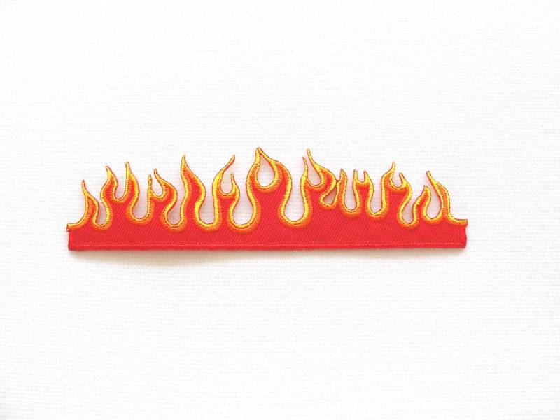 Aufnäher Flammen Aufbügler Gestickte Applikation | 14x3.5 cm von Piratespatches