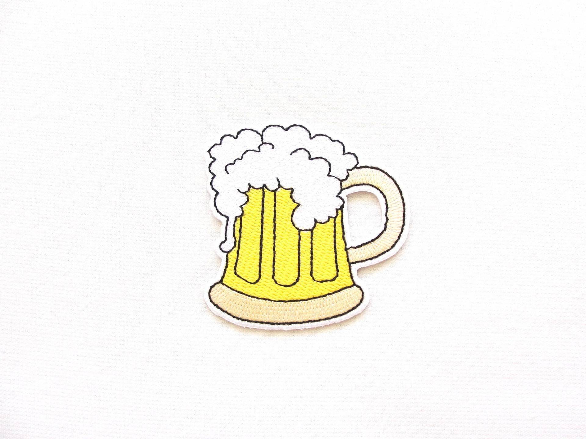 Bierkrug Aufnäher Gesticktes Bügelbild | B 6.5 cm X H 6.7 cm von Piratespatches