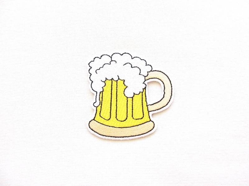 Bierkrug Aufnäher Gesticktes Bügelbild | B 6.5 cm X H 6.7 cm von Piratespatches