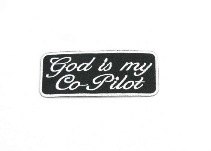God Is My Co Pilot Aufnäher von Piratespatches