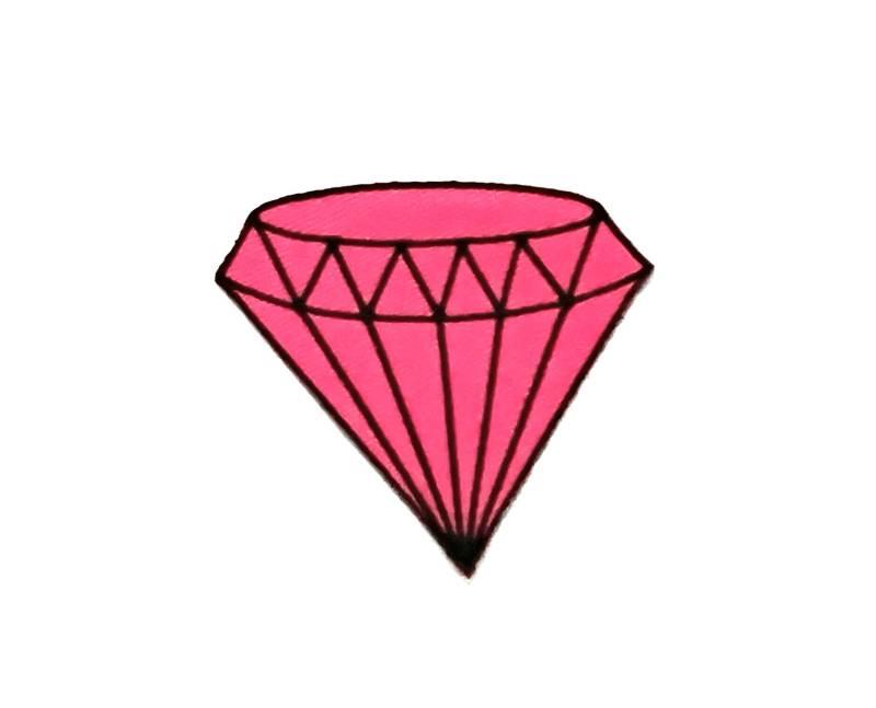 Pinker Diamant Aufnäher von Piratespatches