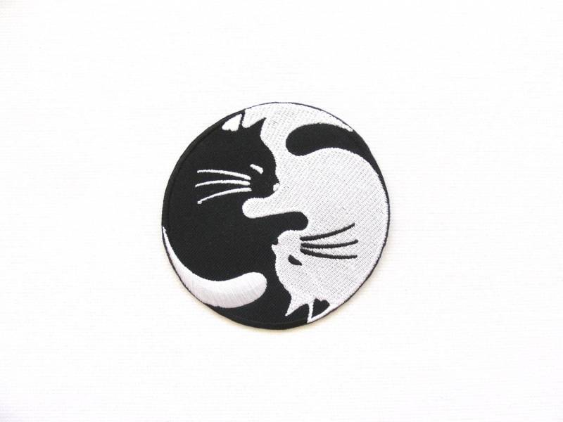 Yin Yang Katzen Aufnäher/Cat Patch Yin Yang Katzen Aufnäher/Cat Patch von Piratespatches
