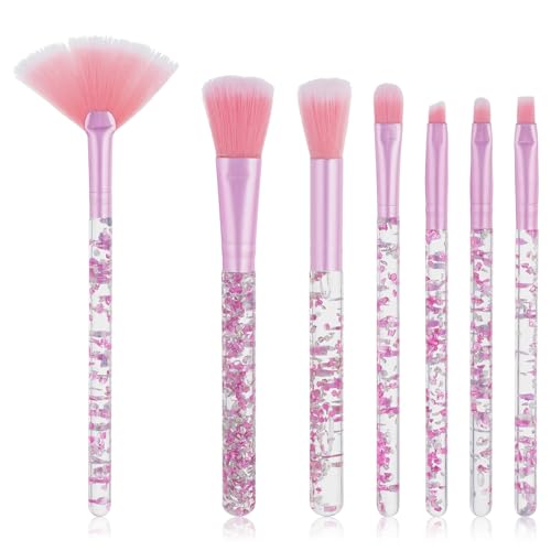 7 Pack Makeup Brushes Makeup Brush Set Crystal Glitter Make Up Brushes Cute Synthetic Bristles Make Up Brush Set for Eye Shadow Blush Concealer Lipstick Foundation Application, Pink 7 Pack Makeup Brushes Makeup Brush Set Crystal Glitter Make Up Brushes Cute Synthetic Bristles Make Up Brush Set for Eye Shadow Blush Concealer Lipstick Foundation Application, Pink von Piriuuo