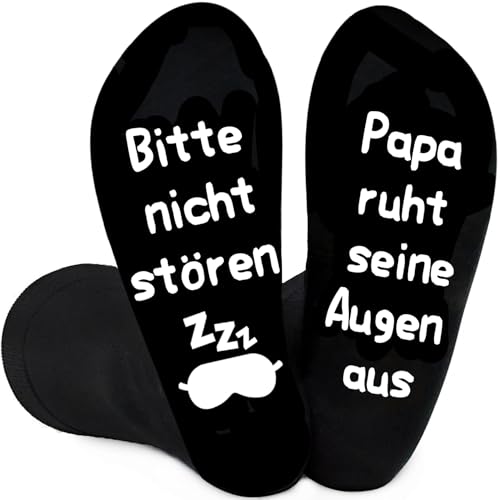 Piroo Geschenke für Männer Väter Papa Opa Lustige Socken 30 40 50 60 70 80 Geburtstag Mann Vater Geschenk Vatertag Kleinigkeiten Herren Geschenkideen schlafen socken mit spruch von Piroo