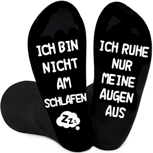 Piroo Geschenke für Männer Geburtstagsgeschenk Papa Opa Lustige Socken 30 40 50 60 70 80 Geburtstag Mann Vater Geschenk Vatertag Kleinigkeiten Herren Geschenkideen schlafen socken mit spruch von Piroo