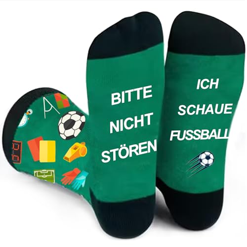 Piroo Lustige Geschenke für Männer Geburtstag Geschenk Vatertag Vatertagsgeschenk Fussball Socken Herren Bitte Nicht Stören Fußball Socken mit Spruch Witzig Herrentagsgeschenke Männertagsgeschenk von Piroo