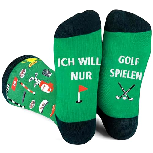 Piroo Lustige Geschenke für Männer Geburtstag Golf Socken Herren Geschenk Papa Lustig Socken mit Spruch Vatertag Herrentag Geburtstagsgeschenk Vatertagsgeschenk von Piroo