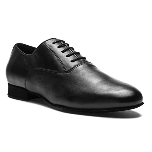 Pirou P100 Tanzschuhe Herren Chromledersohle, Schwarz, 43 EU von Pirou