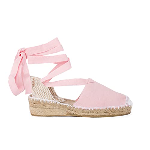 Pisamonas Valencianische Espadrilles Für Mädchen, Einfarbig Größe 40 Farbe Rosa von Pisamonas