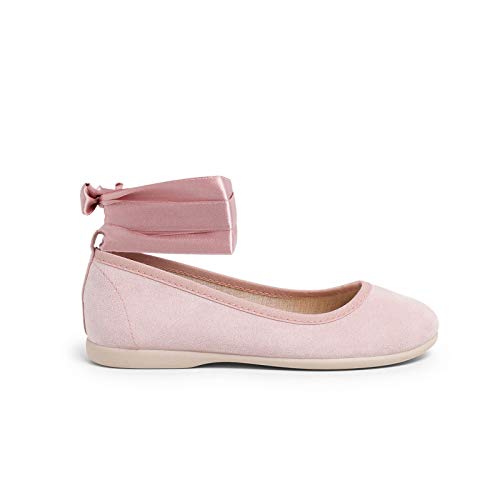 Pisamonas Ballerinas Mit Satinbändern Und Knöchelriemchen Größe 37 Farbe Altrosa von Pisamonas