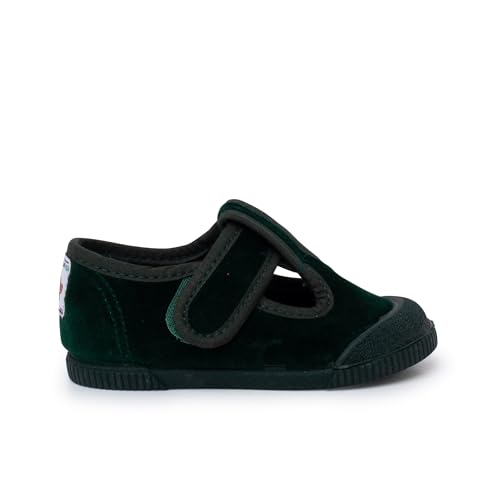 Pisamonas Barfuß- Riemchenschuhe Samt Zehenkappe Gummi Größe 26 Farbe Grün von Pisamonas