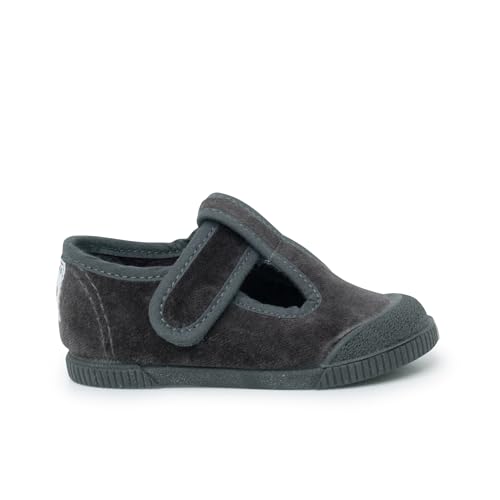 Pisamonas Barfuß- Riemchenschuhe Samt Zehenkappe Gummi Größe 27 Farbe Grau von Pisamonas