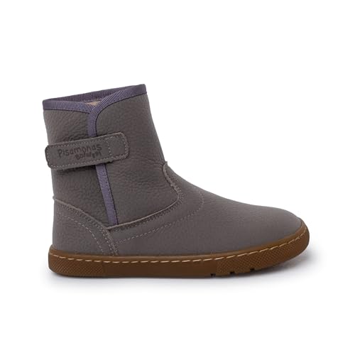 Pisamonas Barfußstiefel Leder Mit Schafsfellähnlichem Futter Größe 26 Farbe Elefant von Pisamonas