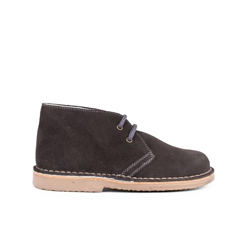 Pisamonas Desert Boots Kinder Stiefel Mit Schnürsenkeln Größe 31 Farbe Dunkelgrau von Pisamonas