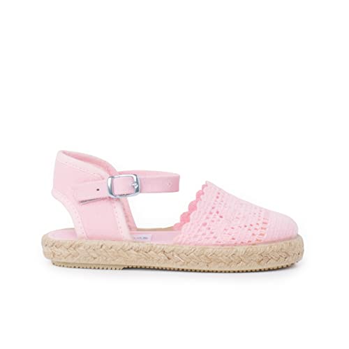 Pisamonas Durchbrochene Espadrilles Für Mädchen Mit Schnalle Größe 29 Farbe Rosa von Pisamonas