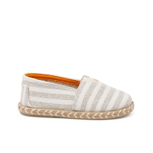 Pisamonas Espadrilles Im Camping-Stil Mit Breiten Streifen Und Elastischem Riemen Größe 27 Farbe Rohweiß von Pisamonas