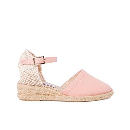 Pisamonas Espadrilles Mit Keilabsatz Für Mädchen Und Frauen Mit Schnalle Größe 35 Farbe Make-Up von Pisamonas