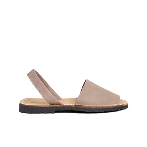 Pisamonas Kinder-Menorquinas Avarcas Aus Nubukleder Größe 42 Farbe Maulwurfgrau von Pisamonas