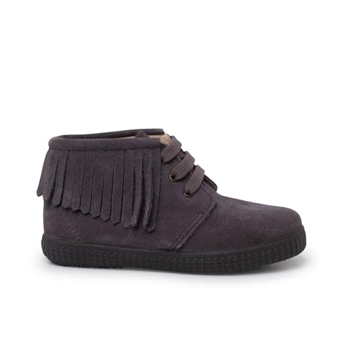 Pisamonas Kinderstiefel Wildleder Fransen Runde Spitze Größe 31 Farbe Grau von Pisamonas