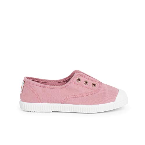 Pisamonas Leinwand-Sneakers Ohne Schnürsenkel Mit Gummispitze Größe 26 Farbe Rosa von Pisamonas