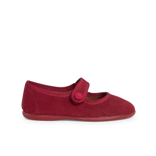 Pisamonas Schuhe Mit Riemchen Mädchen Aus Wildleder Mit Klettverschluss Größe 26 Farbe Bordeauxrot von Pisamonas