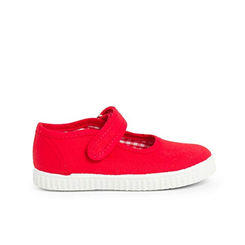 Pisamonas Merceditas niña Cinta adhesiva Suela tipo Zapatillas Talla 29 en Color Rojo von Pisamonas