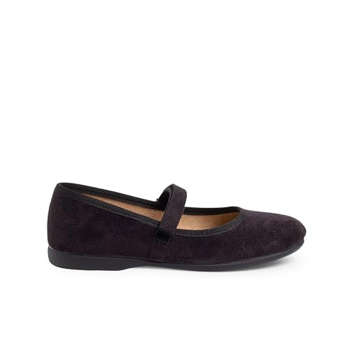Pisamonas Mädchen Riemchenballerinas Aus Serratex Mit Klettverschlussriemen Größe 26 Farbe Schwarz von Pisamonas