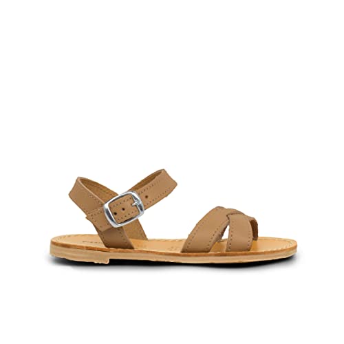 Pisamonas Sandalia piel Lisa cruzada Talla 29 en Color Cuero von Pisamonas