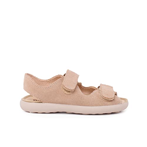 sandalias serraje tiras frontales adherentes PISAMONAS talla 27 en color beige von Pisamonas