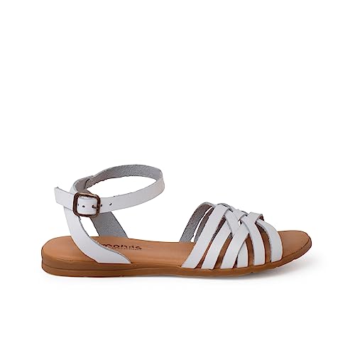 Pisamonas Sandalias Tiras cruzadas pulsera tobillo Talla 39 en Color Blanco von Pisamonas