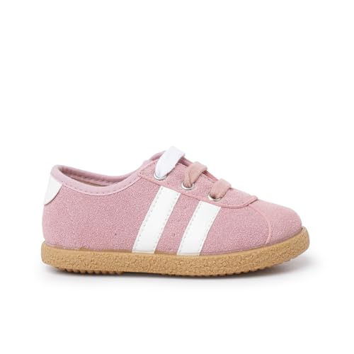 Pisamonas Sneaker Weißen Seitenstreifen Doppelschnürung Größe 32 Farbe Rosa von Pisamonas