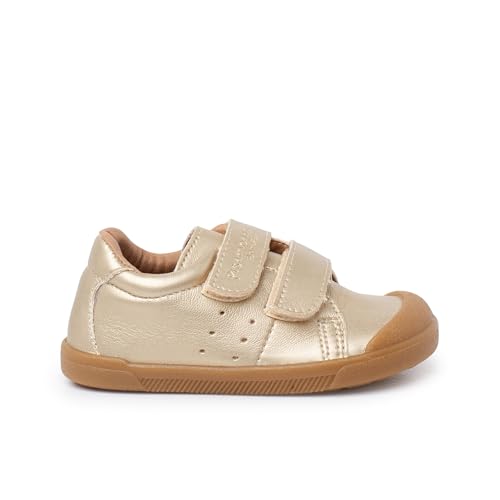 Pisamonas Weiche Barefoot-Sneaker Veganem Leder Metallicfarben Größe 23 Farbe Gold von Pisamonas
