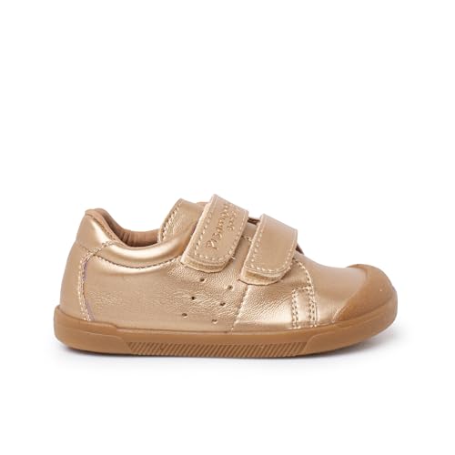 Pisamonas Weiche Barefoot-Sneaker Veganem Leder Metallicfarben Größe 26 Farbe Bronze von Pisamonas