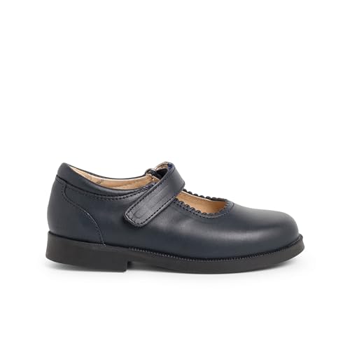 Pisamonas Zapato colegial Merceditas niña Cinta adhesiva Talla 24 en Color Azul Marino von Pisamonas