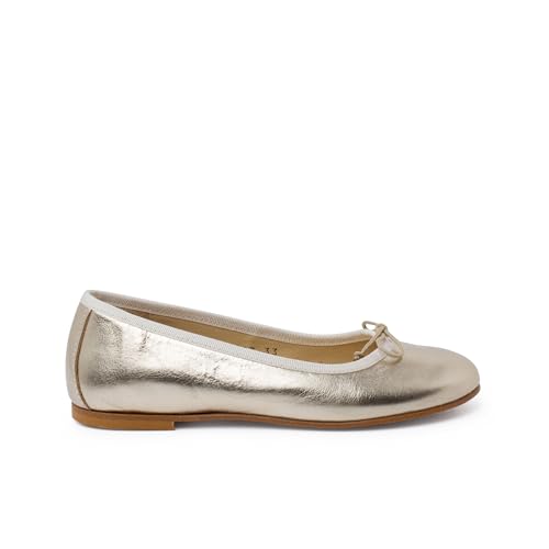 Pisamonas bailarinas niña piel manoletinas comuniones Talla 34 en Color Champagne von Pisamonas