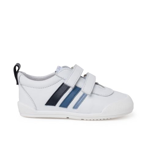 Pisamonas blanditos by crios Zapatillas bandas laterales Blanditos Talla 25 en Color Blanco y Azul von Pisamonas