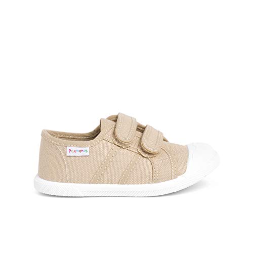 zapatillas niños lona cinta adhesiva PISAMONAS talla 31 en color arena von Pisamonas