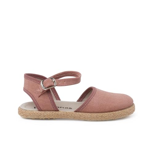 alpargatas eco suela fina hebilla PISAMONAS talla 23 en color rosa viejo von Pisamonas