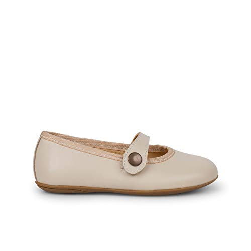 Pisamonas Mary Janes Für Mädchen Aus Leder Für Erstkommunionen Größe 36 Farbe Beige von Pisamonas