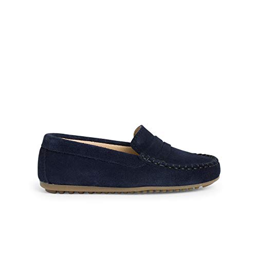 mocasines niño serraje antifaz PISAMONAS talla 34 en color azul jeans von Pisamonas