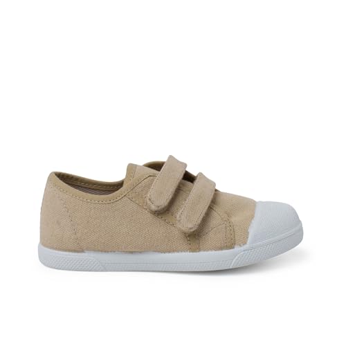 Pisamonas Zapatillas blanditas lona eco Tira adherente Talla 21 en Color beige von Pisamonas