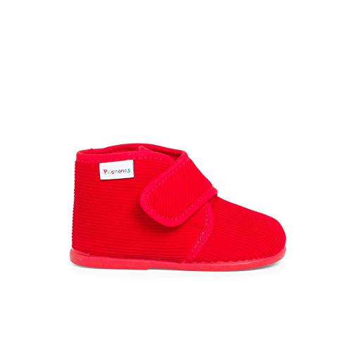 Pisamonas Zapatillas casa bota pana Talla 19 en Color Rojo von Pisamonas