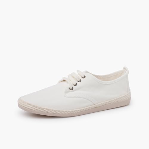 zapatillas casual tallas altas lona lavada PISAMONAS talla 43 en color crudo von Pisamonas