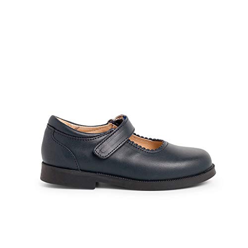 zapato colegial merceditas niña cinta adhesiva PISAMONAS talla 34 en color azul marino von Pisamonas