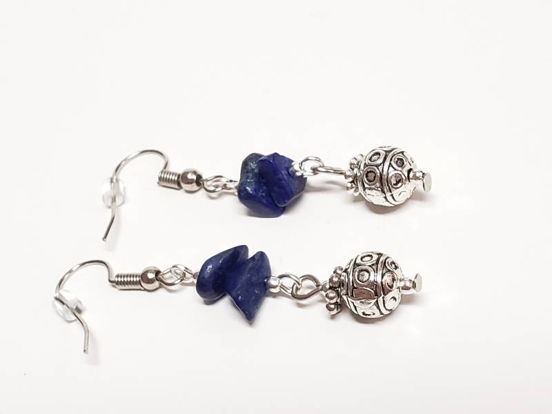 Jungfrau Ohrringe - Sternzeichen September Geburtsstein Lapis Schmuck von PiscesGems