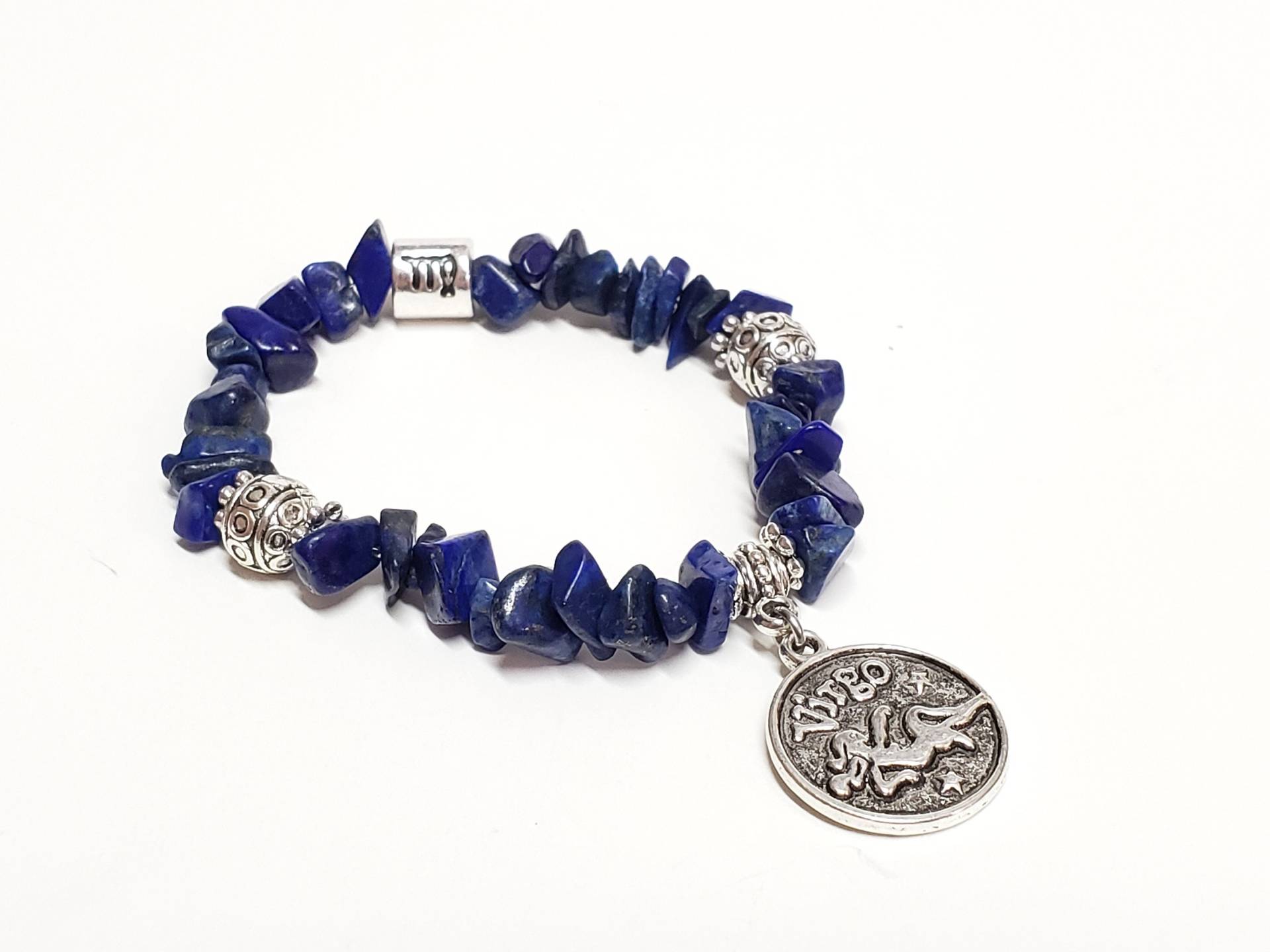 Jungfrau Sternzeichen Armband - Geburtsstein September Lapis Schmuck von PiscesGems